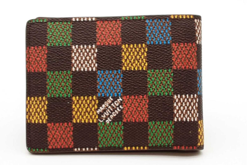 Louis Vuitton Damier Ebene Multicolor Bifold Wallet Eb1025lxzde