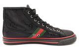 Gucci Tennis 1977 Black Off The Grid Nylon High Top Sneakers Size 7.5 Eb826lorsa