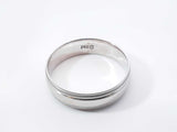 14k White Gold Double Milgrain Edge Wedding Band 5.1 Grams Size 11 Fw0326wcrdu