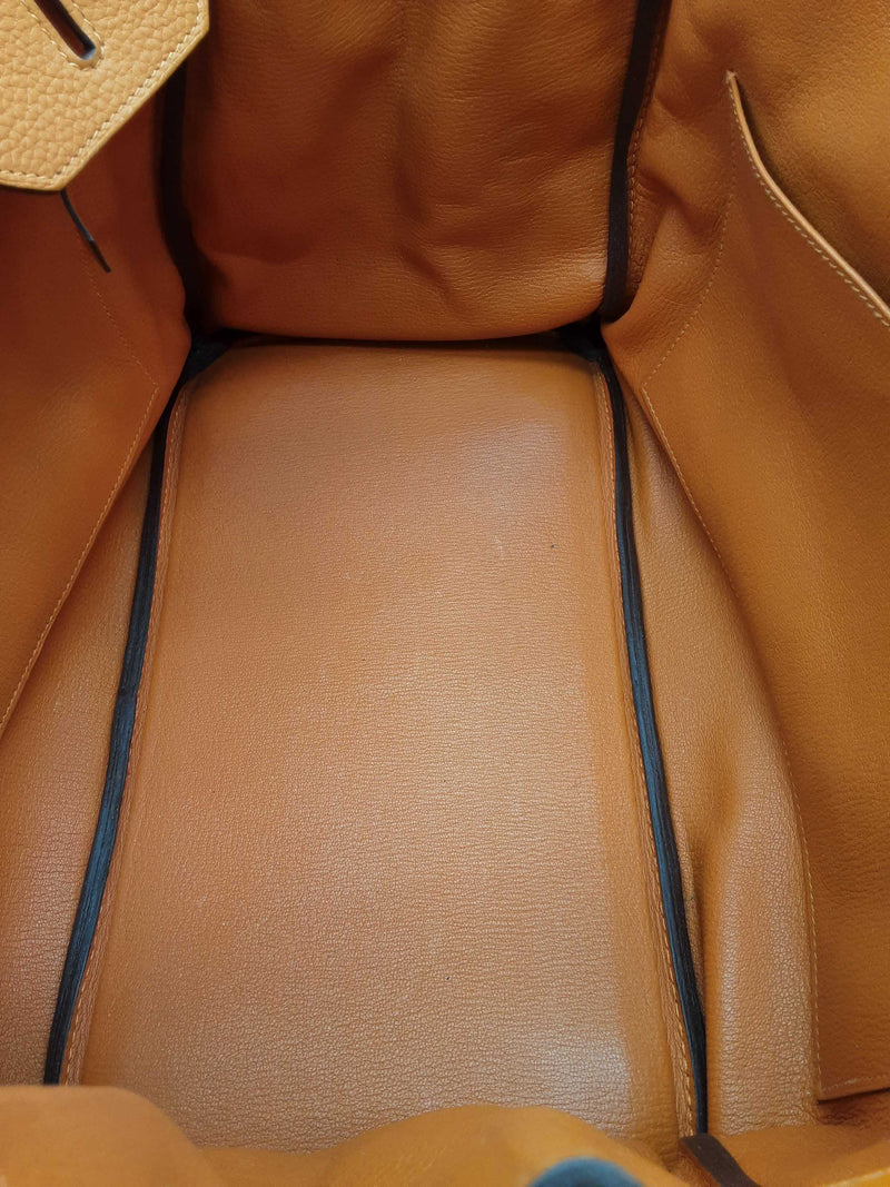 Hermes Birkin 35 Orange Clemence Palladium Hardware Handbag Do0825lxzxzde