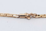 14k Yellow Gold Geometric Brick Link Chain Necklace 16.4 Grams 18 In Eb0826sxzsa