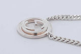 Gucci Interlocking G Sterling Silver Pendant Necklace 18.7g 17.5 Inch Eb0226crdu