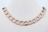10k Rose Gold Diamond Cut Cuban Link Chain Necklace 20.2 Grams 22 In Eb0326prxde