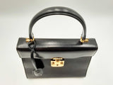 Gucci Lady Lock Black Leather Top Handle Bag Fw0225ozxdu