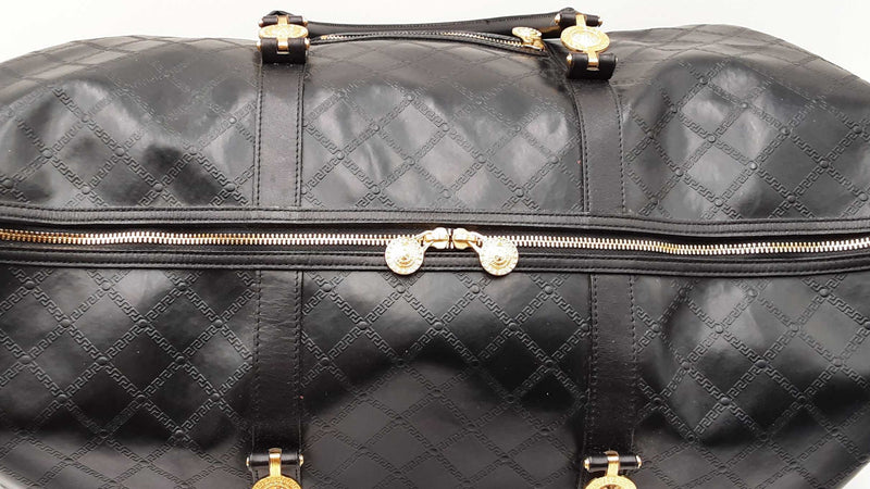 Versace Sunburst Black Duffle Bag Sd0925rzxdu