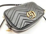 Gucci Gg Marmont Small Black Matelassé Leather Shoulder Bag Fw1224wxzdu