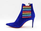 Christian Louboutin So Kate 100 Ankle Booty In Royal Blue Suede Size 8 Fw0826lxzdu