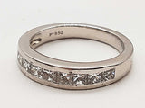 0.63 Cttw Natural Diamonds 0.950 Platinum 7.5g Ring Size 6.5 Do1125oixde