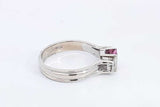 Pink Gemstone & Diamond Ring In 14k White Gold 5 Grams Size 9.5 Eb0924pxzsa