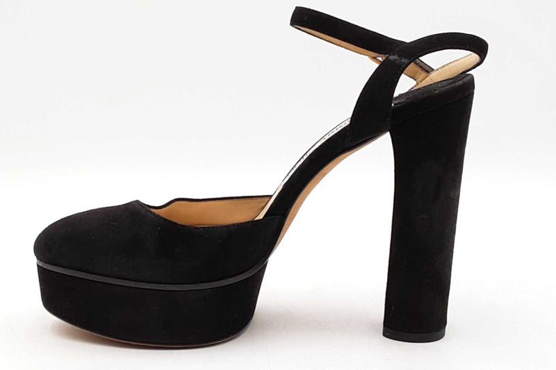 Jimmy Choo Black Velvet Maple Platform Pumps Size 38 Eb1125lxzdu