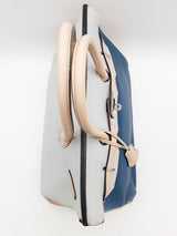 Hermes Custom Birkin 35 Blue Beige Clemence Palladium Handbag Do0825srxzde