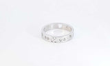 Gucci .36 Cts Tw Diamond & 18k White Gold Icon Heart Ring Size 6.75 Eb0124ixzdu