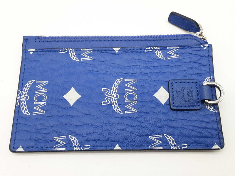 Mcm Aren Surf The Web Blue Visetos Card Holder Do0725crde
