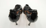 Manolo Blahnik Black Leopard Heels Size 40.5 Hs0223crsa