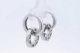 0.56cttw Diamond Hoop Earrings In 18k White Gold 6.7 Grams Eb0426ixzde