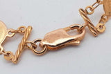 21k Yellow Gold Coin Style Bracelet 8.5 Grams 7 Inch Eb0626iorsa