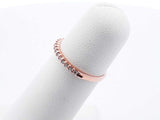 Diamond & 10k Rose Gold Half Eternity Ring 0.9 Grams Size 4.25 Fw0326lxzdu