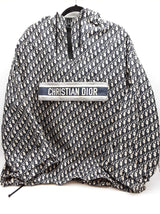 Christian Dior Oblique Anarok Blue Creme Hooded Poncho Jacket Sm Do0325loxzsa