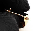 18k Yellow Gold Wide Tapered Hoop Earrings 4.8 Grams Fw0826orzdu