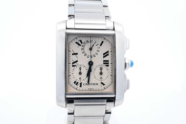 Cartier Tank Francaise Chronograph Quartz 28mm Stainless Steel Watch Eb824lrxzsa