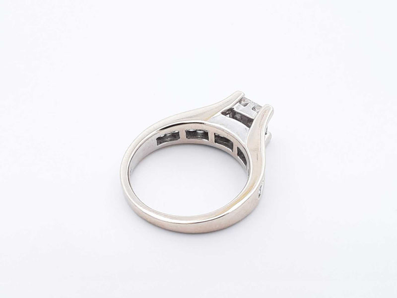 1.34 Cttw Diamond & 14k White Gold Engagement Ring 5.7 Grams Size 6 Fw1124wrxdu