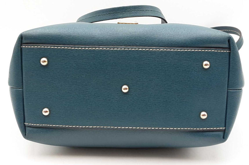 Dooney & Bourke Teal Saffiano Leather Flynn Shoulder Bag Eb1025cxdu