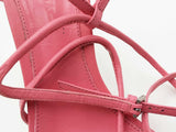 Bottega Veneta T-strap Heeled Sandals In Pink Leather Size Us 9.5 Fw0226crdu