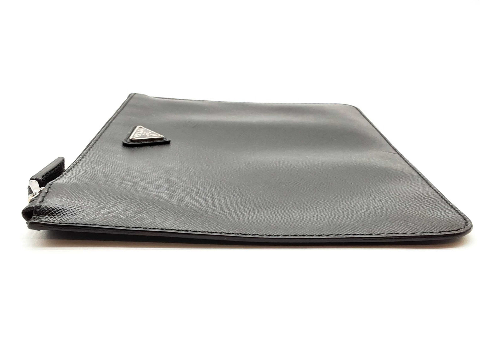 Prada Black Saffiano Leather Zip Clutch Do0125lrxde – Max Pawn