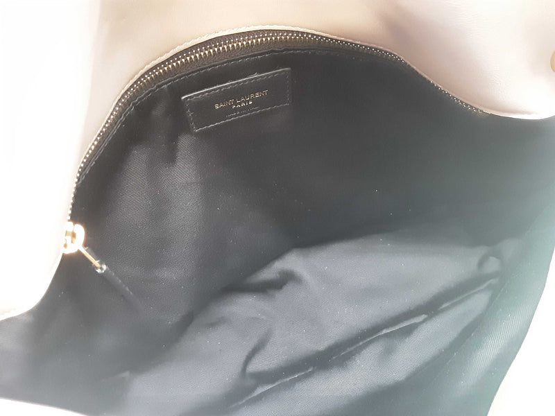 Yves Saint Laurent Ysl Loulou Beige Puffer Leather Shoulder Bag Do0925sxzde