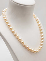 Mikimoto Yellow Pearls 0.999 Silver Clasp 30.7g Necklace 16 In Do0126cxzde