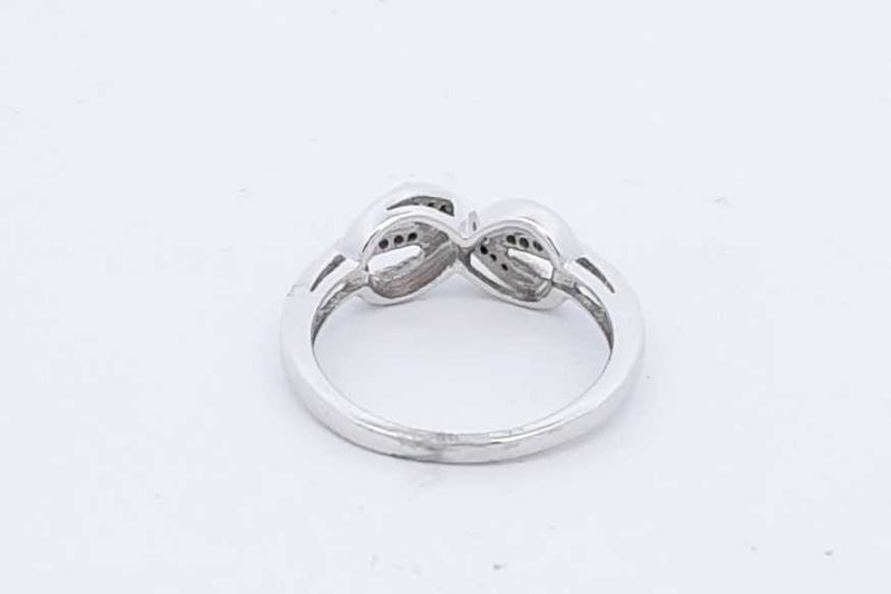 10k White Gold Diamond Infinity Wrapped Ring 2.7 Grams Size 6 Eb1025loxde