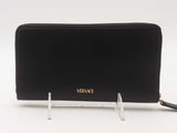 Versace Zip Around Leather Wallet Black Aa1025crsa