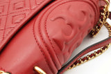 Tory Burch Fleming Red Leather Shoulder Bag Eb0726pxde