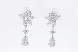 2.2cttw Lab Grown Diamond Drop Stud Earrings In 14k White Gold 3.2 Grams Eb0826ecrsa