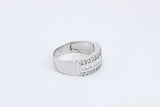 1.0cttw Diamond 18k White Gold Ring 4.6 Grams Size 7 Eb0526pirdu