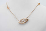 2.0ctw Lab Grown Marquis Diamond Pendant Necklace In 14k Yellow Gold Eb0126srxsa