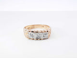 0.31 Cttw Diamond & 10k Yellow Gold Nugget Ring 4.5 Grams Size 10 Fw0926oxzdu