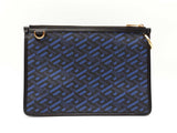 Versace La Greca Signature Coated Canvas Black & Blue Crossbody Bag Fw0725ozxdu