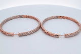 4.5cttw Diamond Inside Out Hoop Earrings 18k Rose Gold 19.5 Grams Eb0426orxzdu
