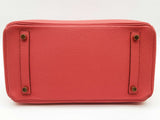 Hermes Birkin 30cm Rouge Pivoine Red Togo Gold Hardware Handbag Do0526loexzde