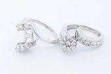 1.71cttw Diamond Wedding Set In 14k White Gold 9.9 Grams Size 6 Eb0826sxzde