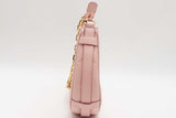 Mcm Aren Crescent Pink Leather Hobo Shoulder Bag Eb0826pxzsa
