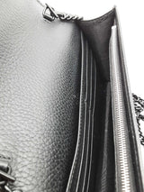 Gucci Gg Marmont Black Leather Wallet With Chain Eb0926pxzsa