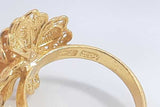 22k Yellow Gold Filigree Flower Ring 5.4 Grams Size 6.5 Eb1124wcrsa