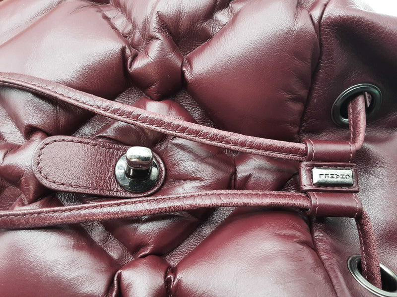 Chanel Chesterfield Burgundy Red Puffy Quilted Leather Backpack Do0625oxzxde