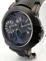 Harry Winston Ocean Diver Dual Time Black Zalium Edition 44mm Watch Fw1025crxzdu