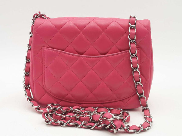 Chanel Mini Square Pink Classic Single Flap Bag Sd1025lrzxsa