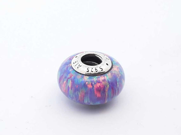 Pandora .925 Silver 2.4g Opalescent Murano Glass Charm Lh1025lrde