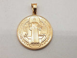 18k Yellow Gold 3.9g Saint Benedict Pendant Do0125oxzde