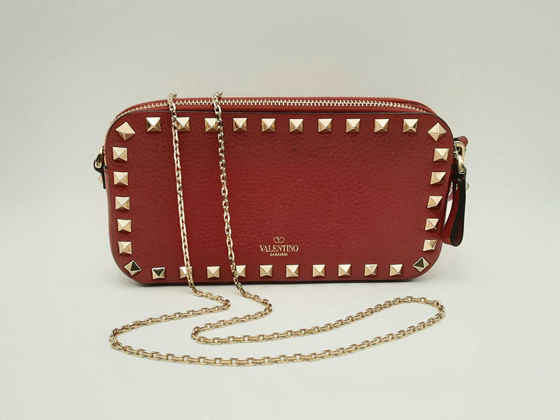 Valentino Garavani Rockstud Double Zip Pebbled Leather Crossbody Bag Fw1224oxzsa